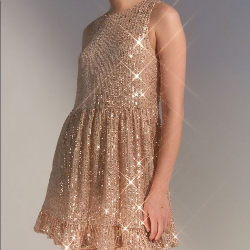 URBAN OUTFITTERS SEQUIN FIT AND FLARE DRESS